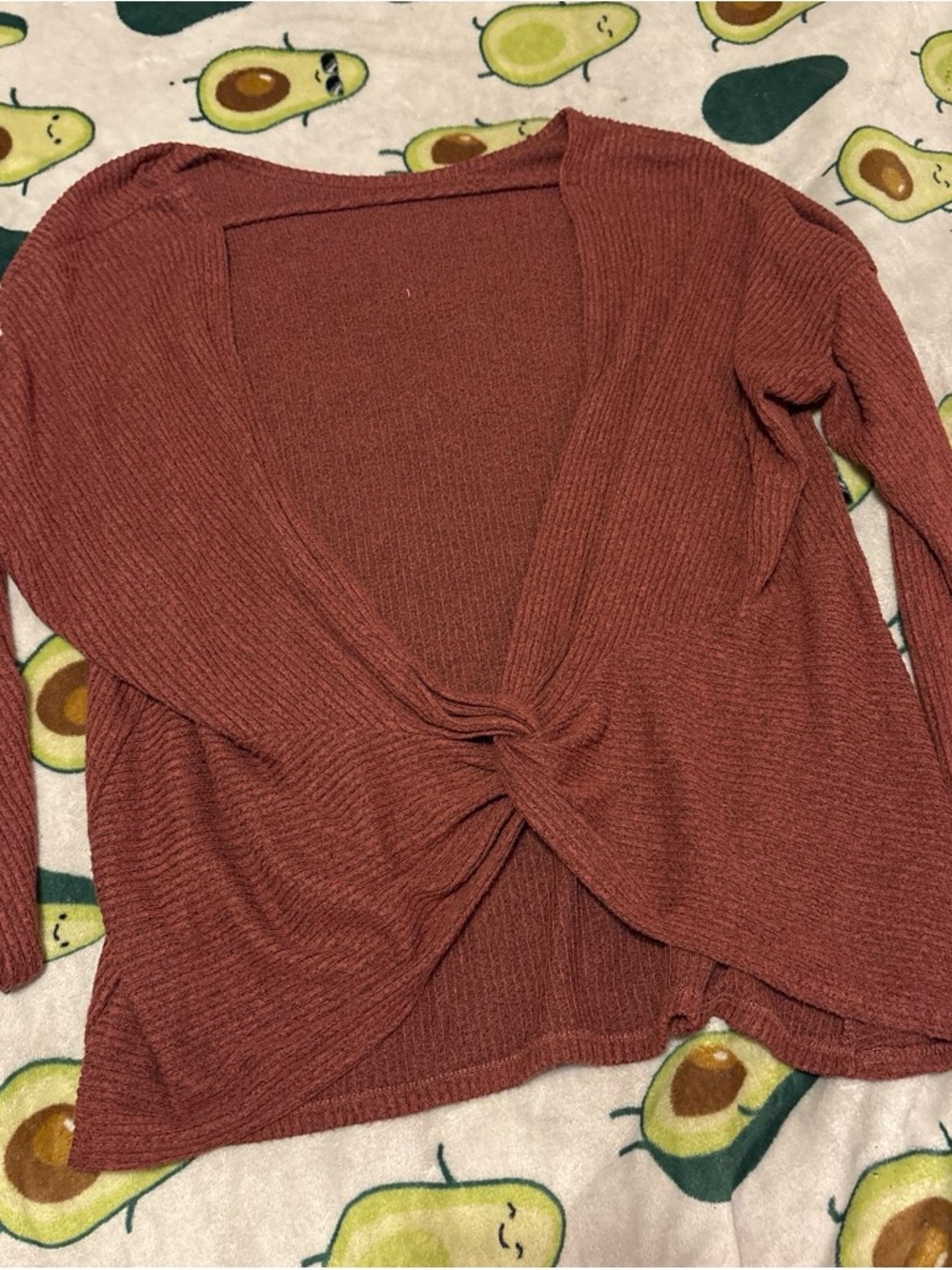 Comfy long sleeve open back shirt